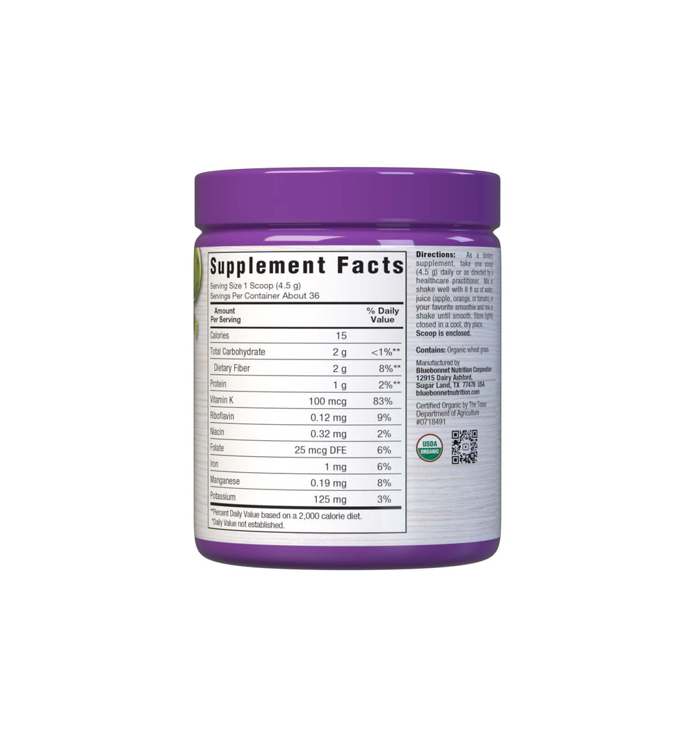Bluebonnet Nutrition Organic Wheatgrass Powder 160 G thumbnail 2