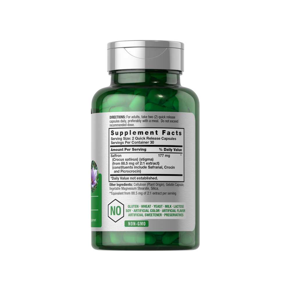 Horbäach Saffron Extract 177mg per Serving | 60 Capsules thumbnail 2