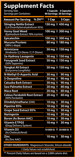 Revange Hardcore Alpha Male - 90 Capsules thumbnail 2