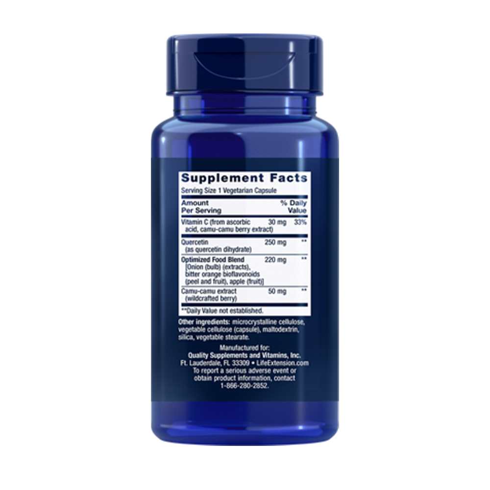 Life Extension Optimized Quercetin 250 Mg, 60 Vegetarian Capsules thumbnail 2