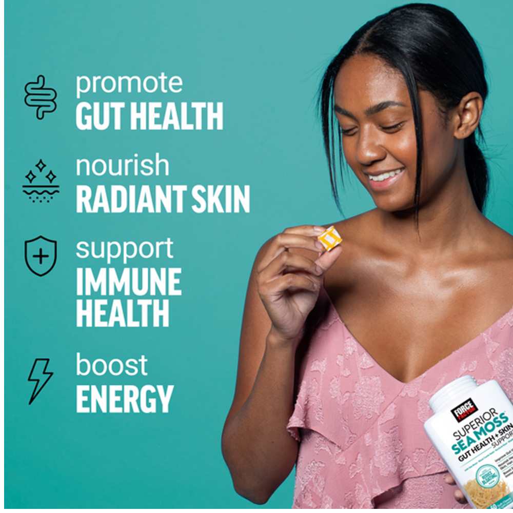 Force Factor Superior Sea Moss Gut Health + Skin Support – 60 Soft Chews thumbnail 2