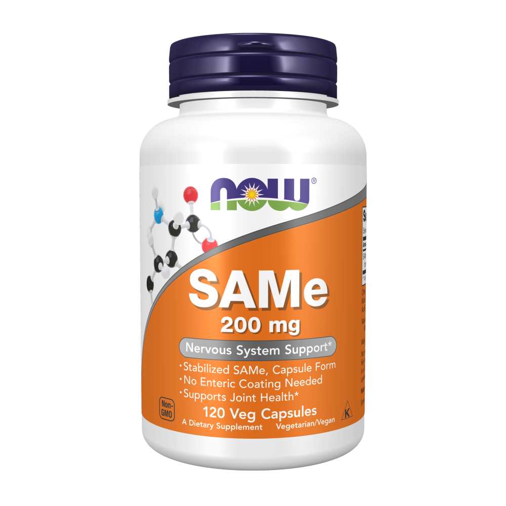Now Foods Sa Me 200mg – Nervous System & Joint Support – 60 Veg Capsules thumbnail 2