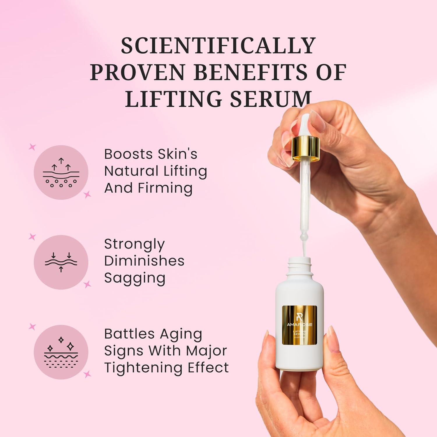 Amarose Lifting Serum - Advanced Skin Firming & Hydrating Formula (2.0 fl oz) thumbnail 3