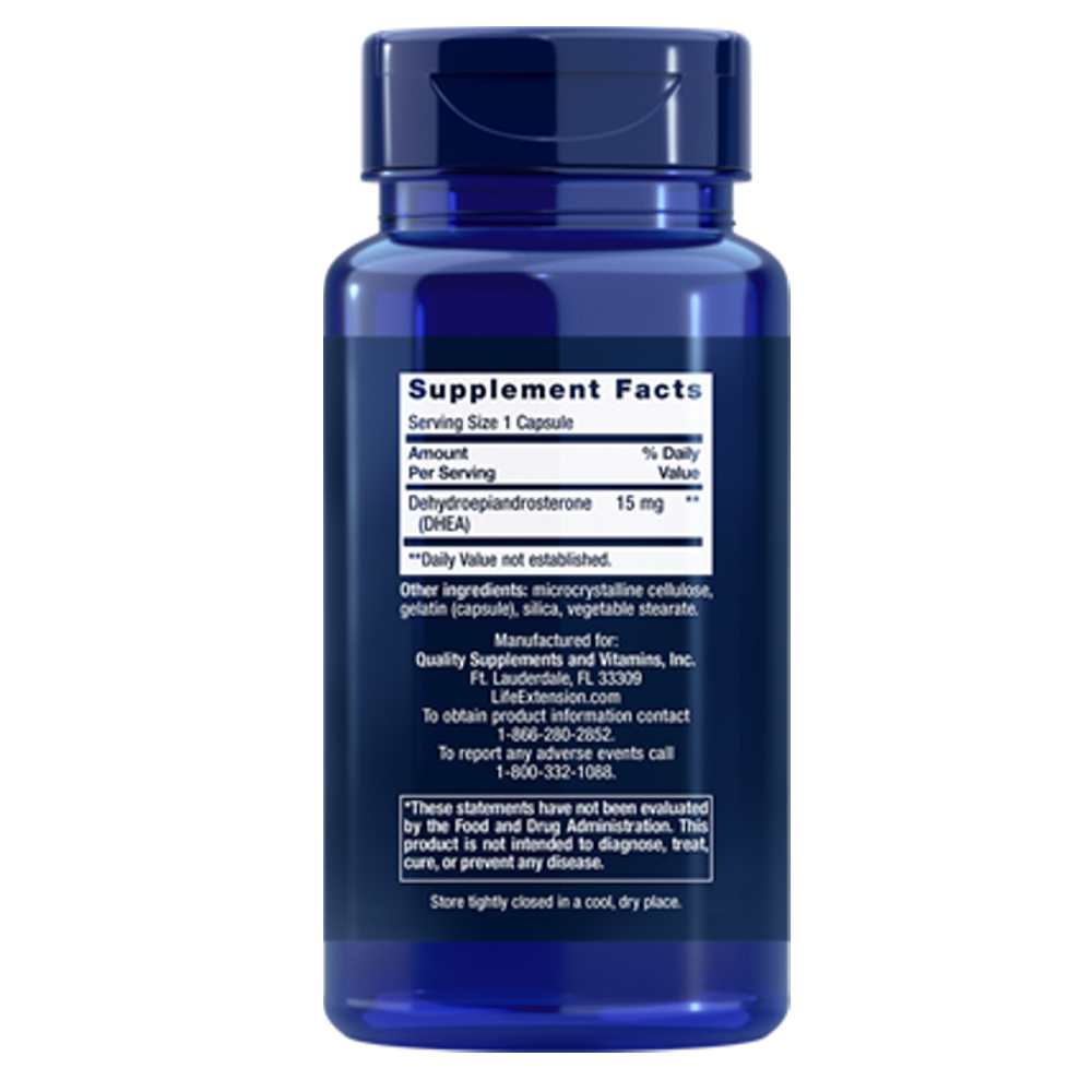 Life Extension Dhea 15 Mg – 100 Capsules thumbnail 2