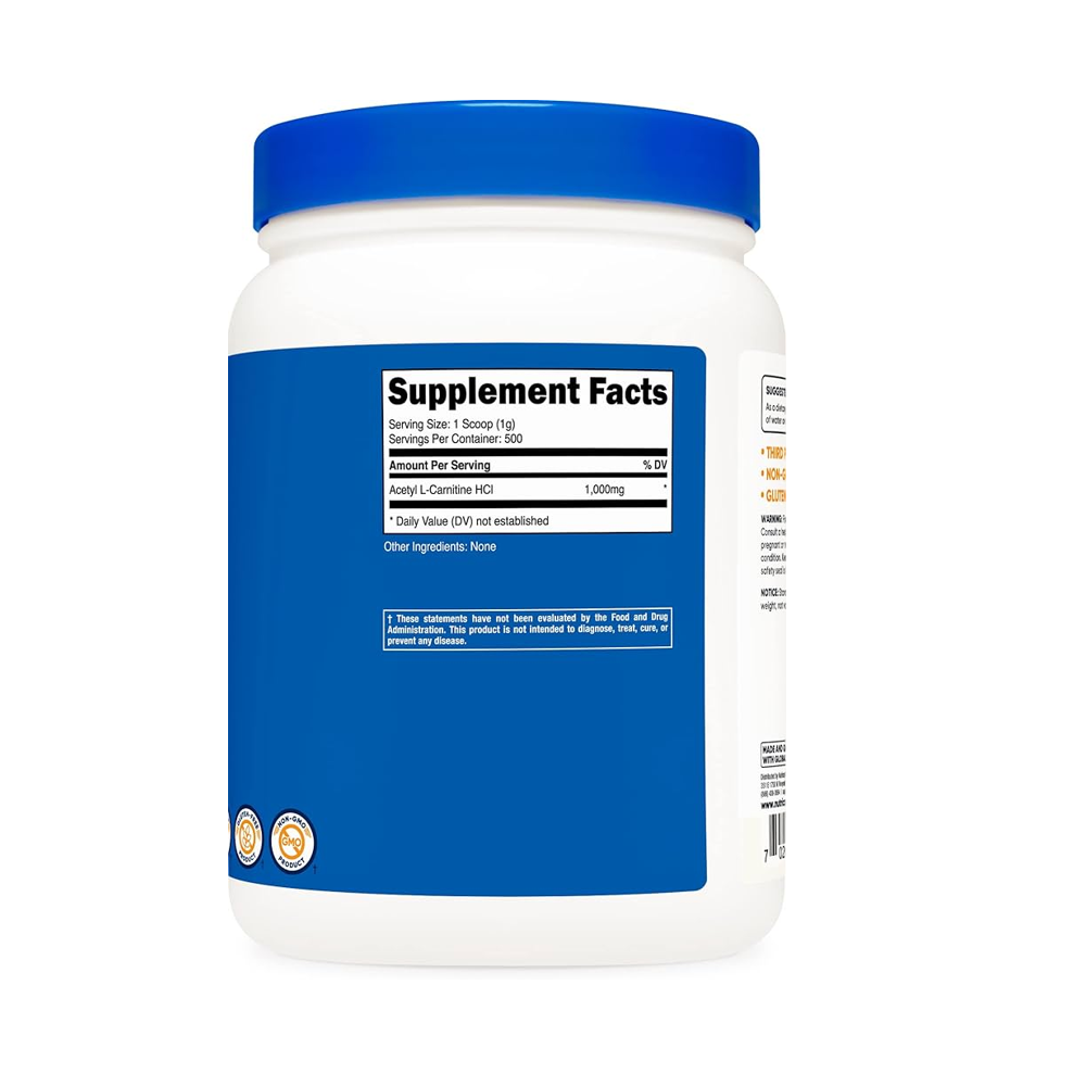 Nutricost Acetyl L-Carnitine 500mg – 180 Capsules thumbnail 2