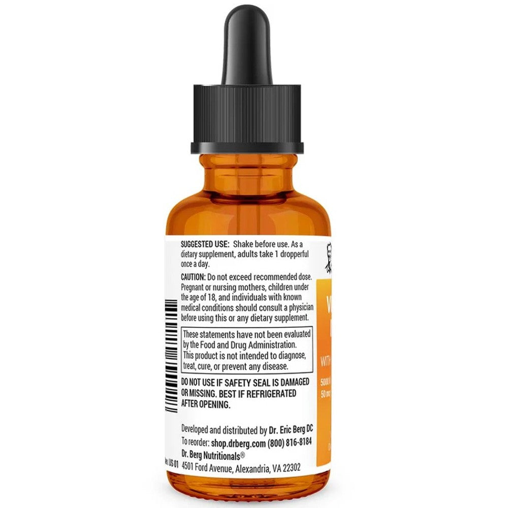 Dr. Berg D3 & K2 with Zinc & MCT Oil – 5000 IU Vitamin D3 + 50 Mcg K2 thumbnail 3