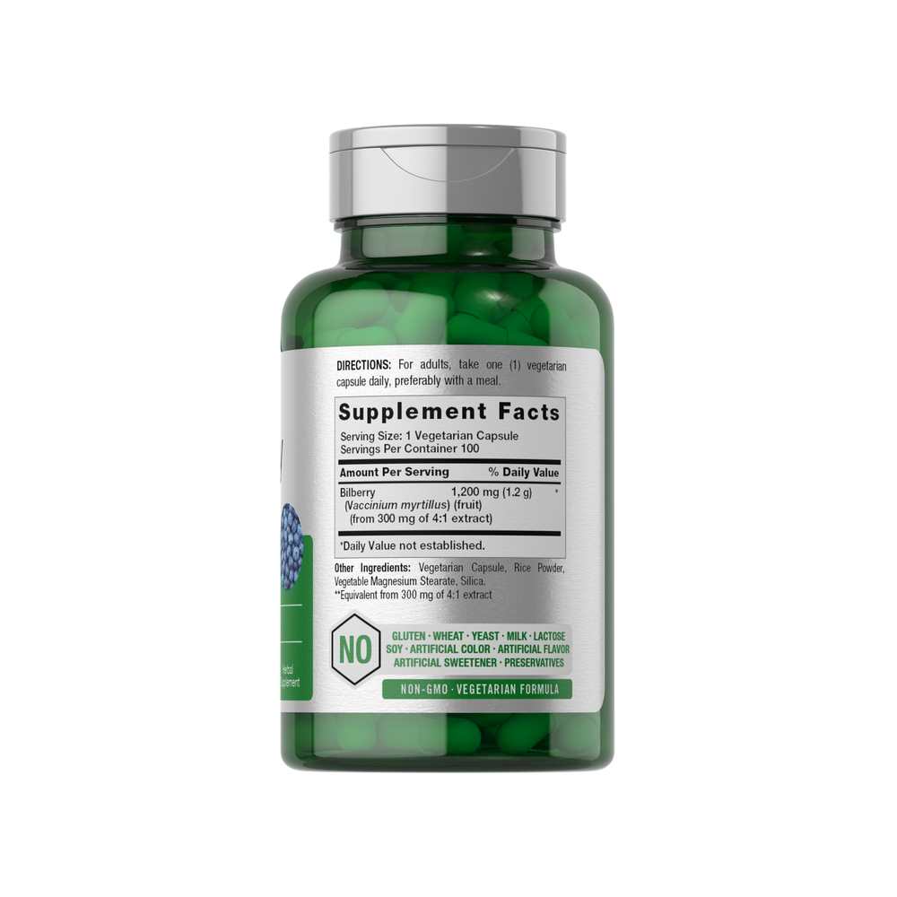 Horbäach Bilberry Fruit Extract 1200mg | 100 Capsules thumbnail 2