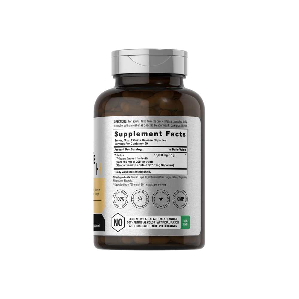 Horbäach Tribulus Terrestris 15000mg per Serving | 180 Capsules thumbnail 2