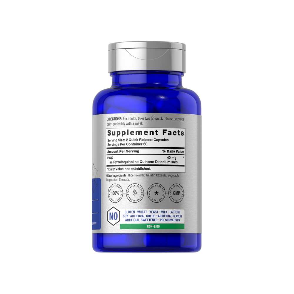 Horbäach Pqq 40mg per Serving (pyrroloquinoline Quinone) | 120 Capsules thumbnail 2