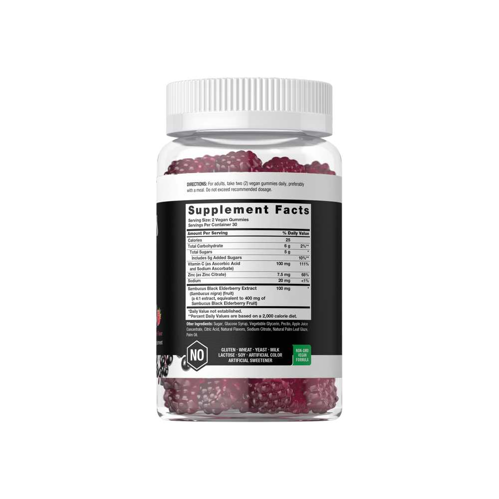 Horbäach Sambucus Black Elderberry | 60 Gummies thumbnail 2