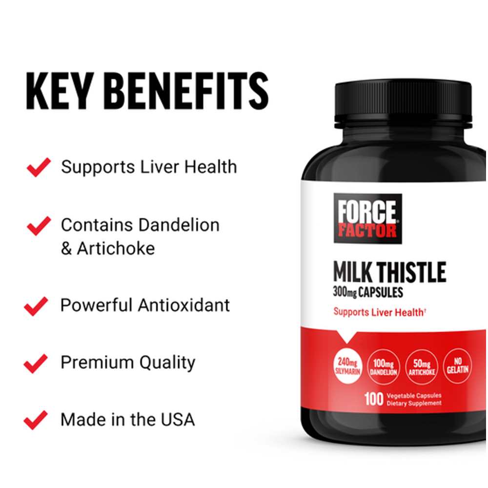 Force Factor Milk Thistle – 100 Capsules thumbnail 2
