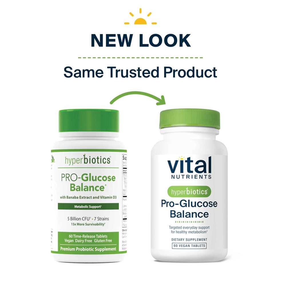 Vital Nutrients Hyperbiotics Pro-Glucose Balance Probiotic 60 Tabs thumbnail 2