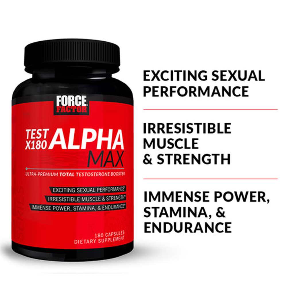 Force Factor Test X180 Alpha Max – 180 Capsules thumbnail 2