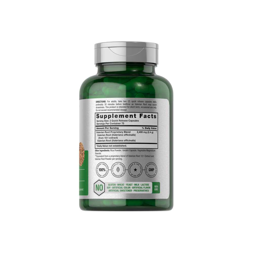 Horbäach Valerian Root 2400mg per Serving | 150 Capsules thumbnail 2