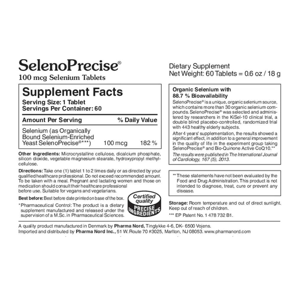 Pharma Nord Selenium Supplement – High Absorption 60 Tablets thumbnail 2