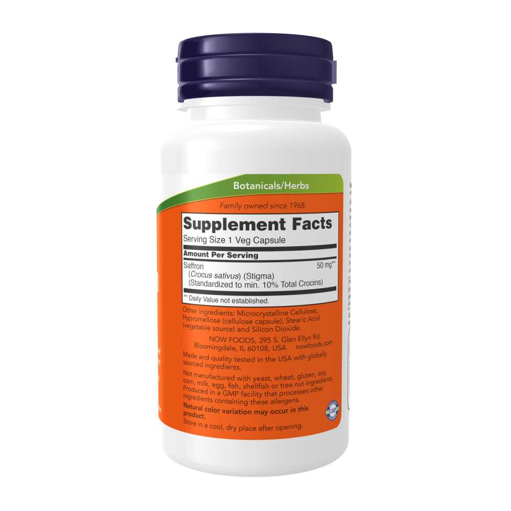 Now Foods Saffron Extract 50 Mg – Mood & Emotional Balance Support – 60 Vegan Capsules thumbnail 2