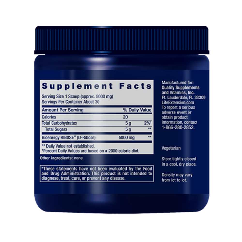 Life Extension D-Ribose Powder – 150g thumbnail 2