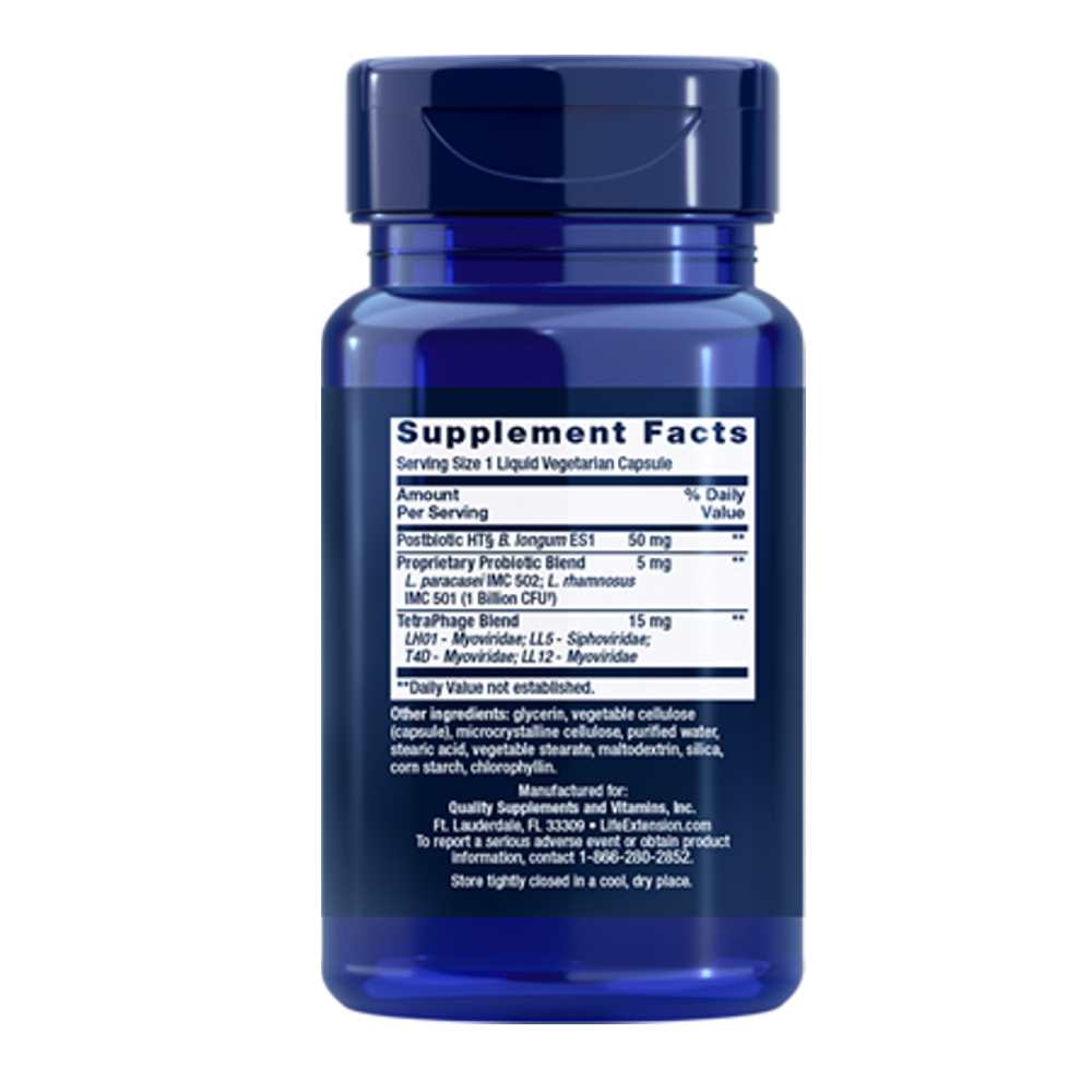 Life Extension Florassist® Probiotic Gi with Phage Technology – 30 Liquid Vege Cap thumbnail 2
