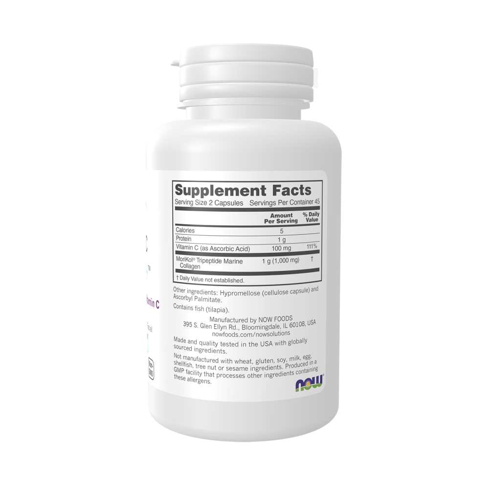Now Foods Aquatic Beauty+™ – Marine Collagen & Astaxanthin Complex – Skin, Hair & Nail Support Capsules – 90 Count thumbnail 2