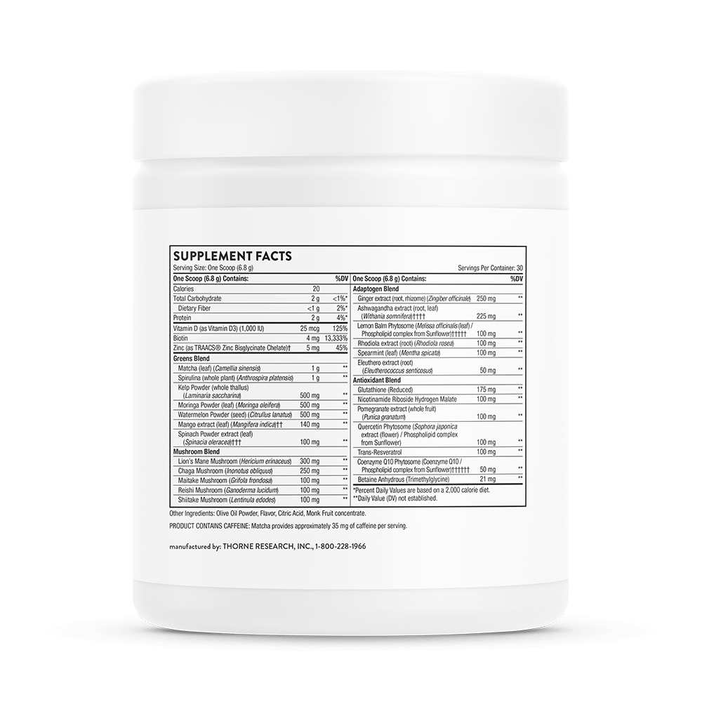 Thorne Daily Greens Plus – Comprehensive Greens & Superfoods Blend thumbnail 2