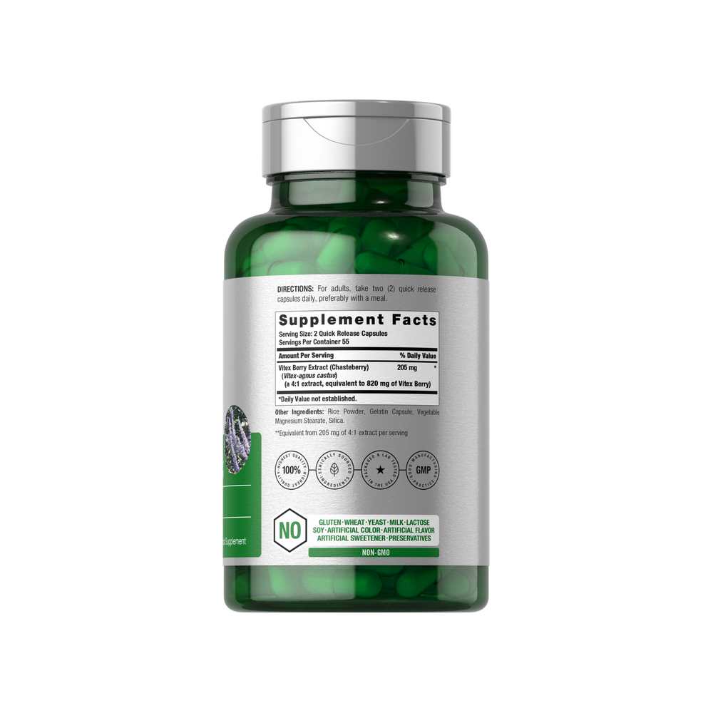 Horbäach Vitex Berry 820mg per Serving | 110 Capsules thumbnail 2