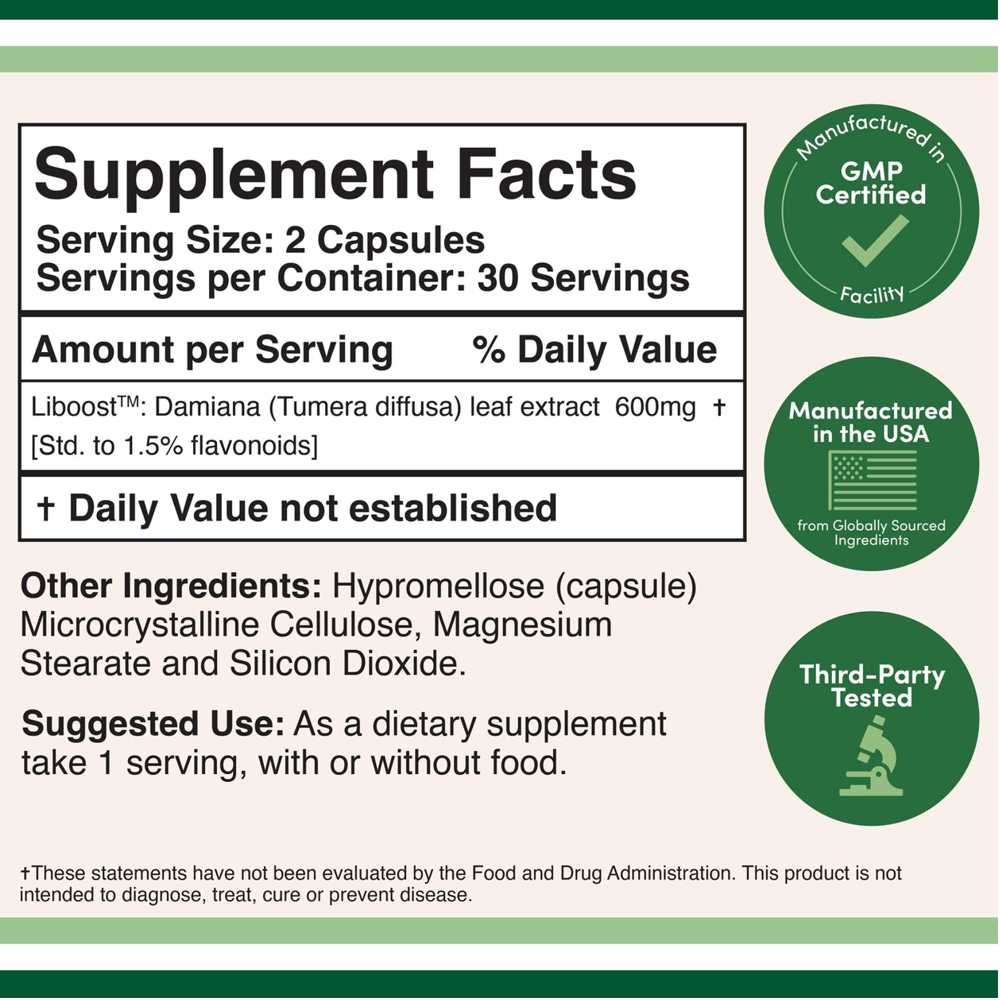 Double Wood Liboost for Women – Clinically Studied Female Wellness Formula | 60 Capsules thumbnail 2