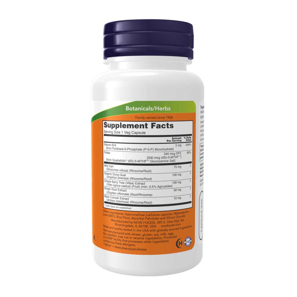 Now Foods Women’s Wellness Formula – Female Balance™ Herbal Blend – 90 Veg Capsules thumbnail 2