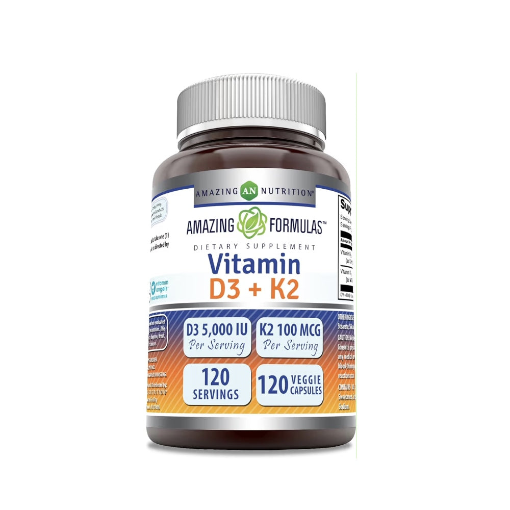 Amazing Formulas Vitamin D3 (as Cholecalciferol) 5000 Iu + Vitamin K2 100 Mcg thumbnail 3