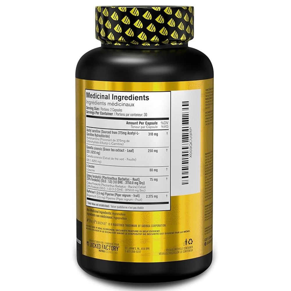 Jacked Factory LEAN XT Caffeine Free Fat Burner - Metabolism Booster thumbnail 2