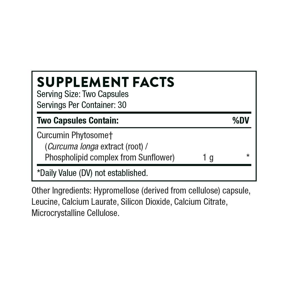 Thorne Curcumin Phytosome 1000 Mg – 60 Capsules thumbnail 2
