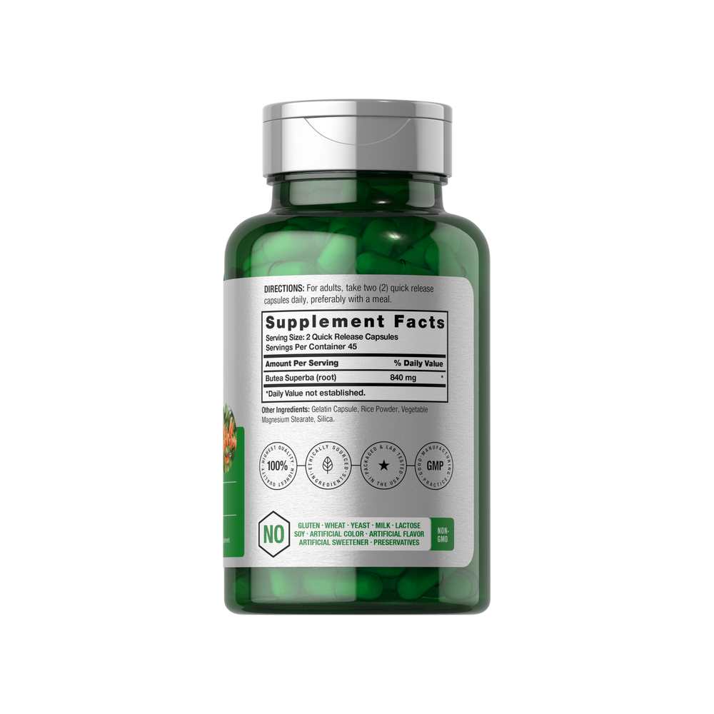 Horbäach Butea Superba Root 840mg per Serving | 90 Capsules thumbnail 2