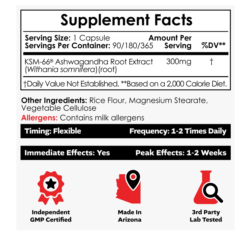 Nootropics Depot KSM-66 Ashwagandha – 300mg Capsules | Premium Adaptogen Supplement thumbnail 2