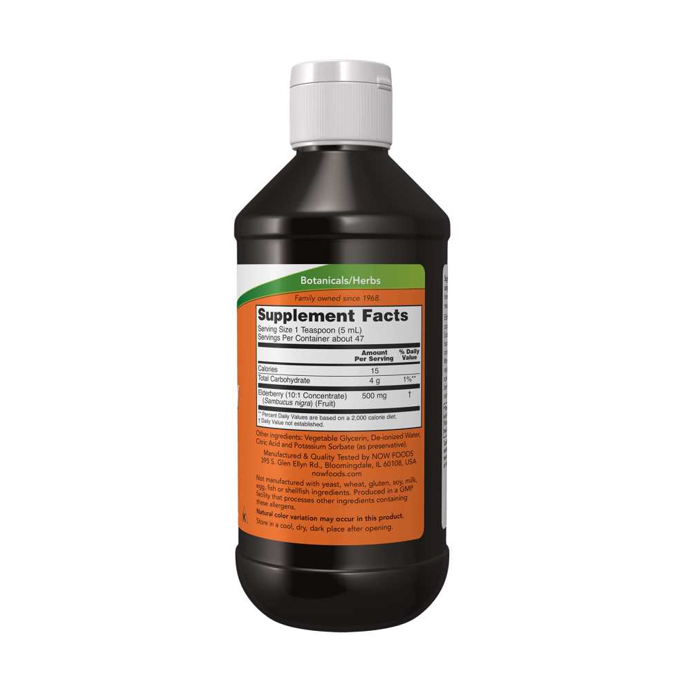 Now Foods Elderberry Extract Liquid – 500 Mg per Teaspoon – Potent Antioxidant Formula – 237 M L thumbnail 2