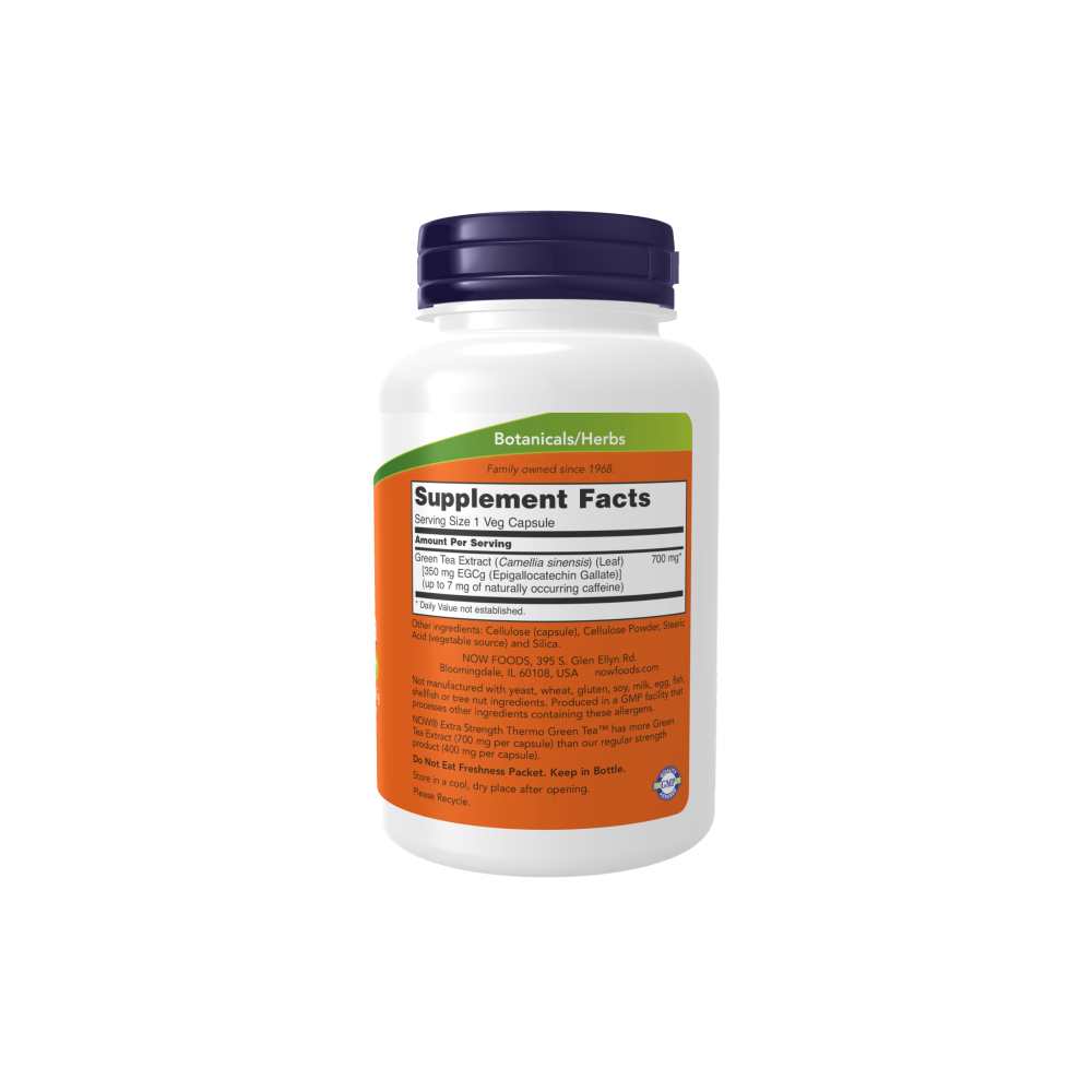 Now Foods Extra Strength Thermo Green Tea 700 Mg – Fat Burner & Energy Support – 90 Capsules thumbnail 2