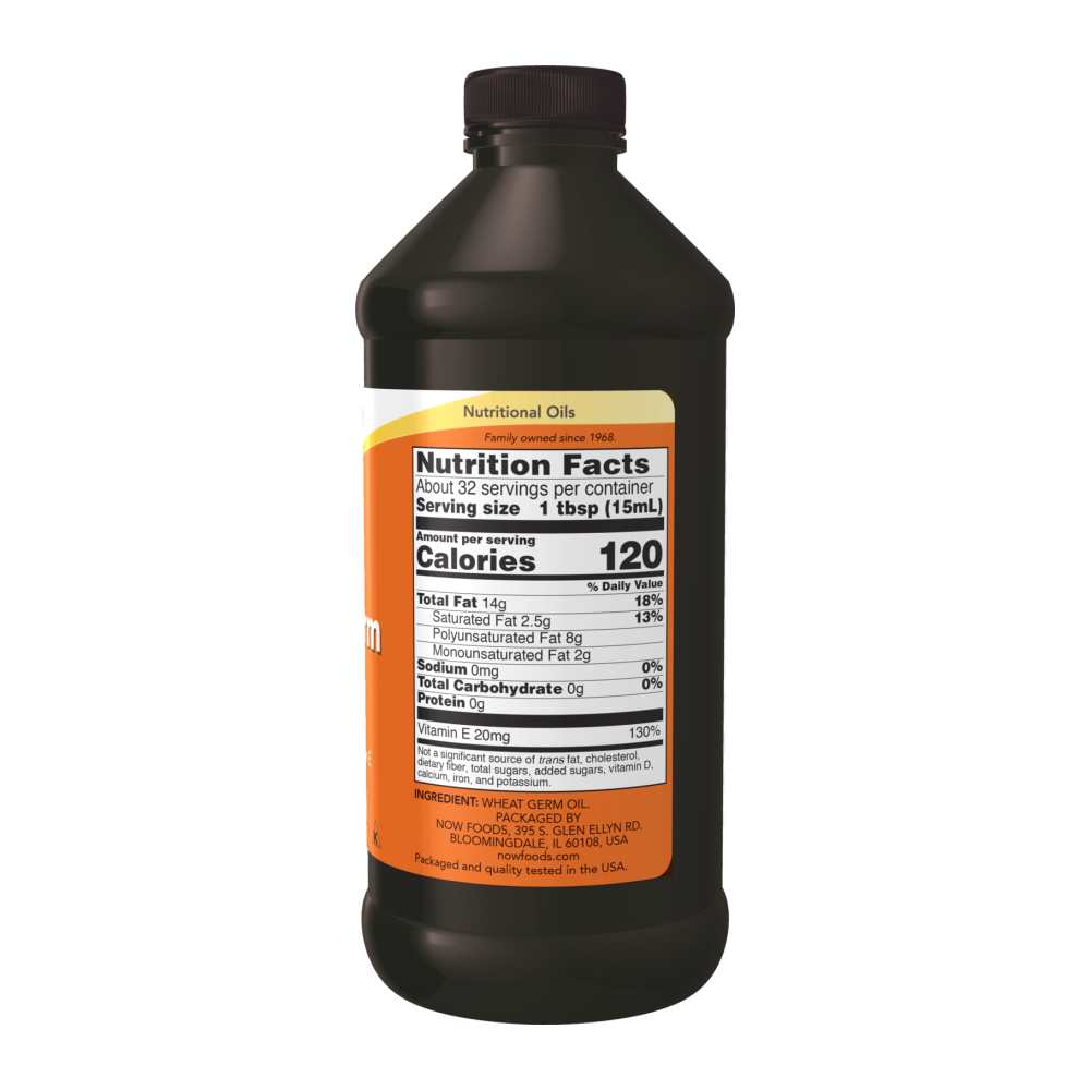 Now Foods Wheat Germ Oil – Nutritional Oil with Natural Vitamin E – 16 Fl Oz thumbnail 2