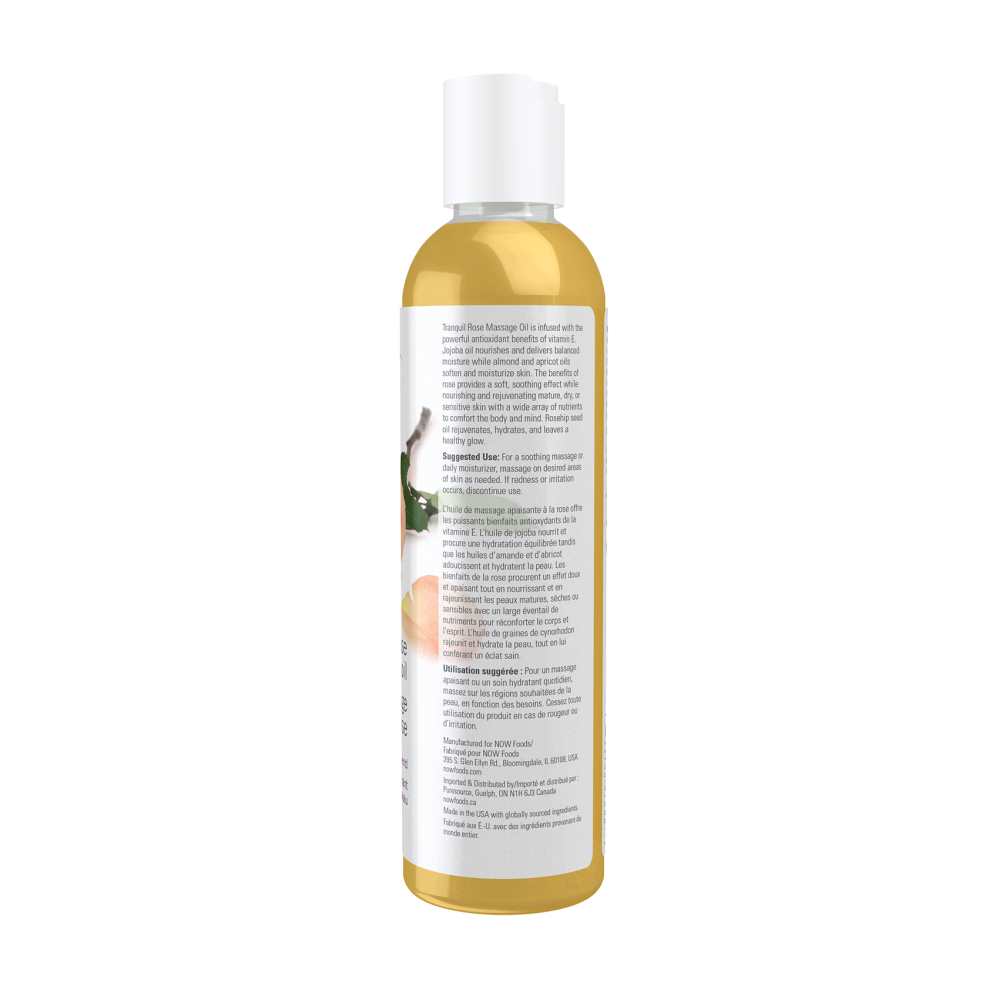 Now Foods Tranquil Rose Massage Oil – Calming Blend with Rose, Jojoba & Almond Oils – Aromatherapy Body Oil – 237 M L thumbnail 2