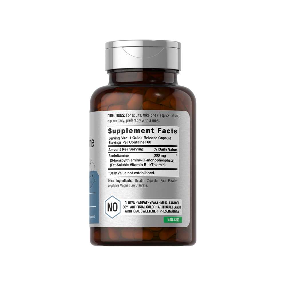 Horbäach Benfotiamine 300mg | 60 Capsules thumbnail 2