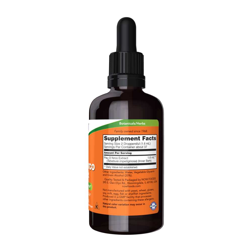 Now Foods Pau D'arco Extract – Cellular Health & Free Radical Support – 2 Fl Oz (59 M L) thumbnail 2