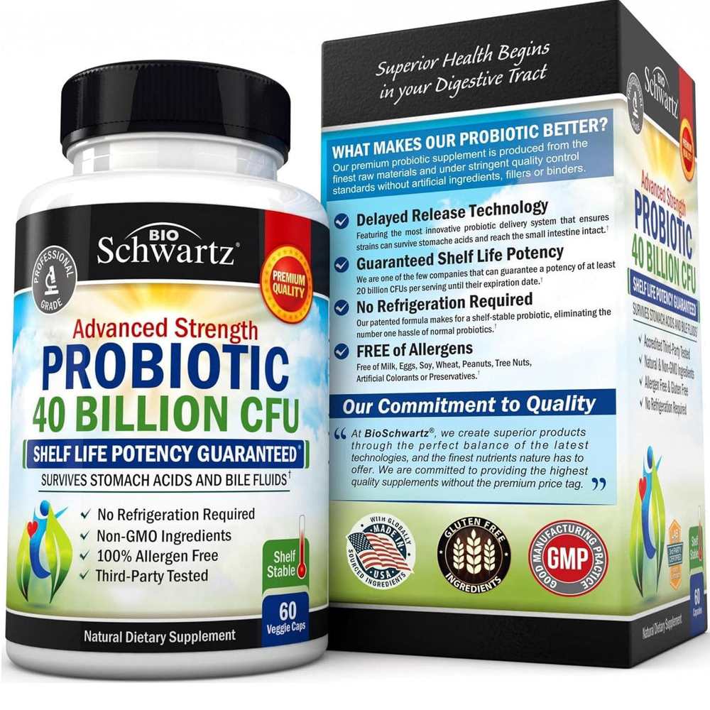 Bio Schwartz Probiotics 40 Billion Cfu – 60 Capsules thumbnail 2