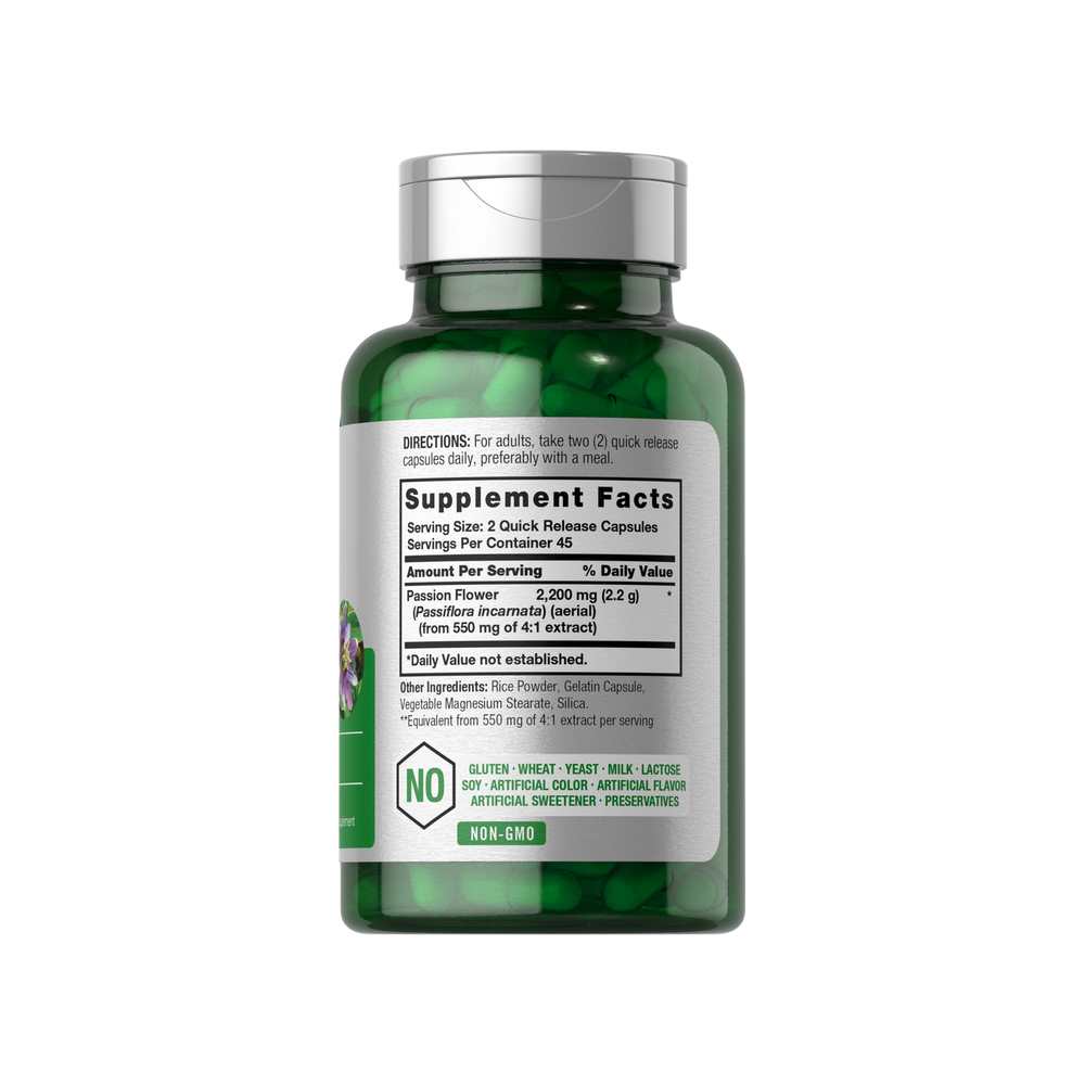 Horbäach Passion Flower 2200mg per Serving | 90 Capsules thumbnail 2
