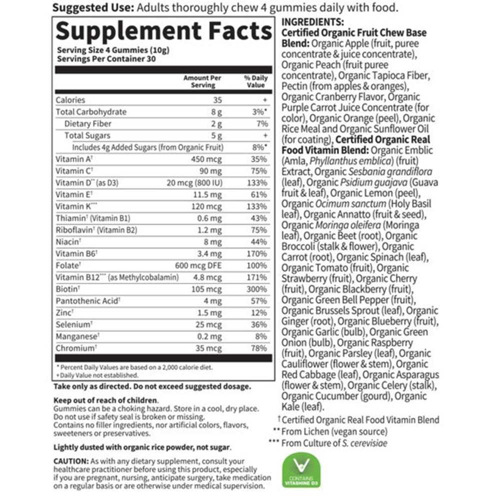 Garden of Life Organics Prenatal Multi Berry 120 Gummies thumbnail 2