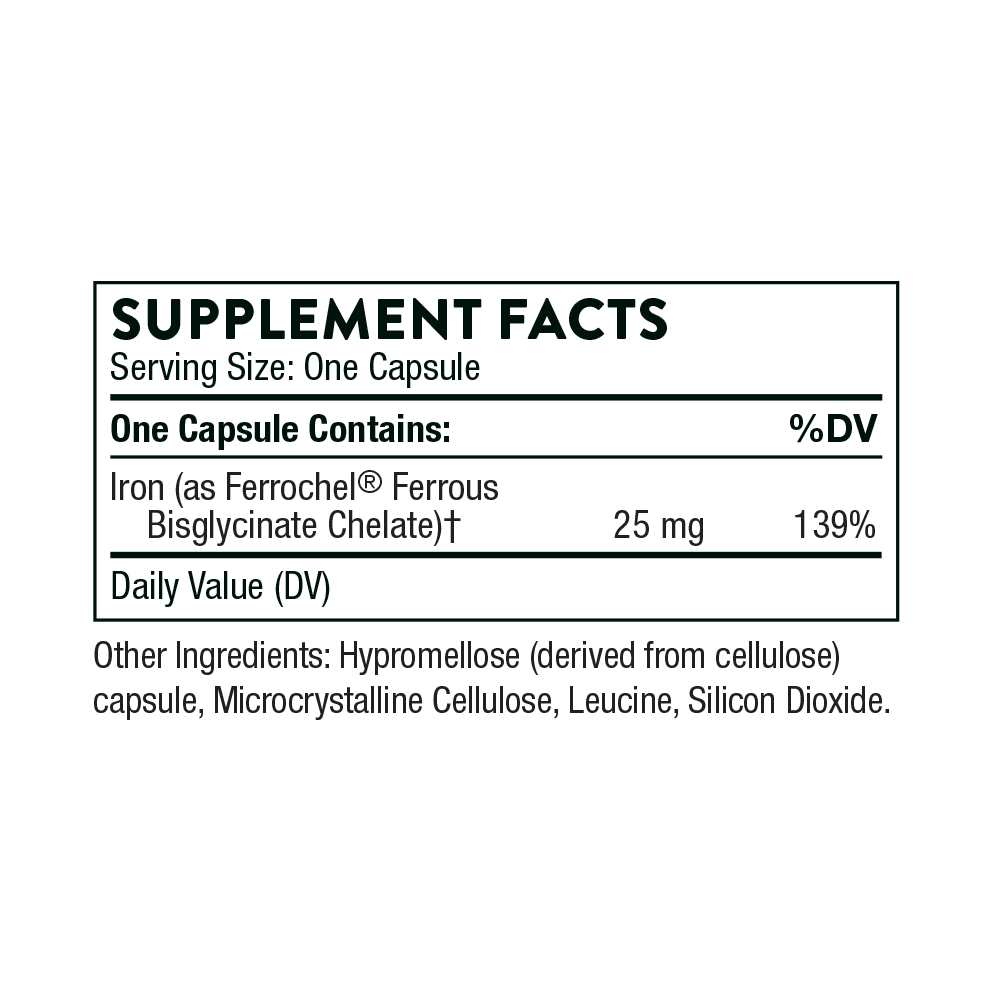 Thorne Iron Bisglycinate Capsules thumbnail 2