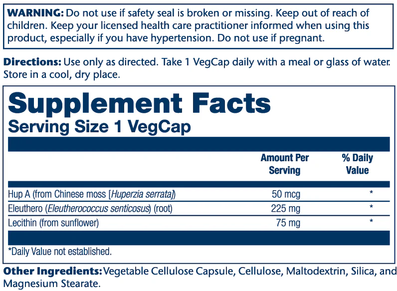 Solaray Huperzine a - 50mcg 60 Caps thumbnail 2
