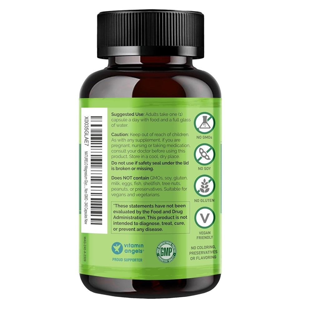 NATURELO Magnesium Glycinate Chelate Complex 200 mg Magnesium with Organic Vegetables thumbnail 2