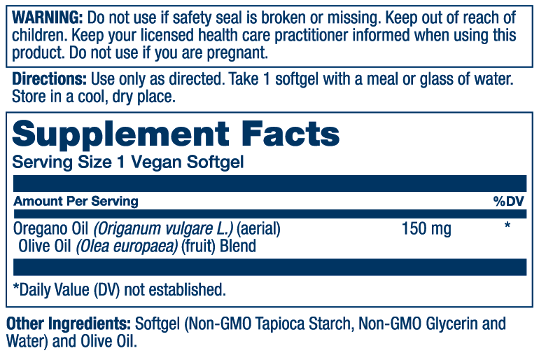Solaray Oil of Oregano 150mg 120 Softgels thumbnail 2
