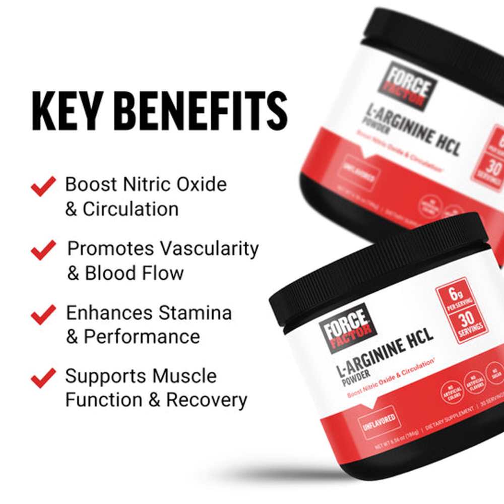 Force Factor L-Arginine Powder – 186g (30 Servings) thumbnail 2
