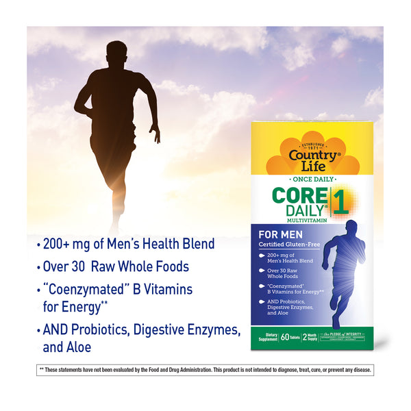 Country Life Vitamins Core Daily-1® Daily Multivitamin for Men 60 Tabs thumbnail 2
