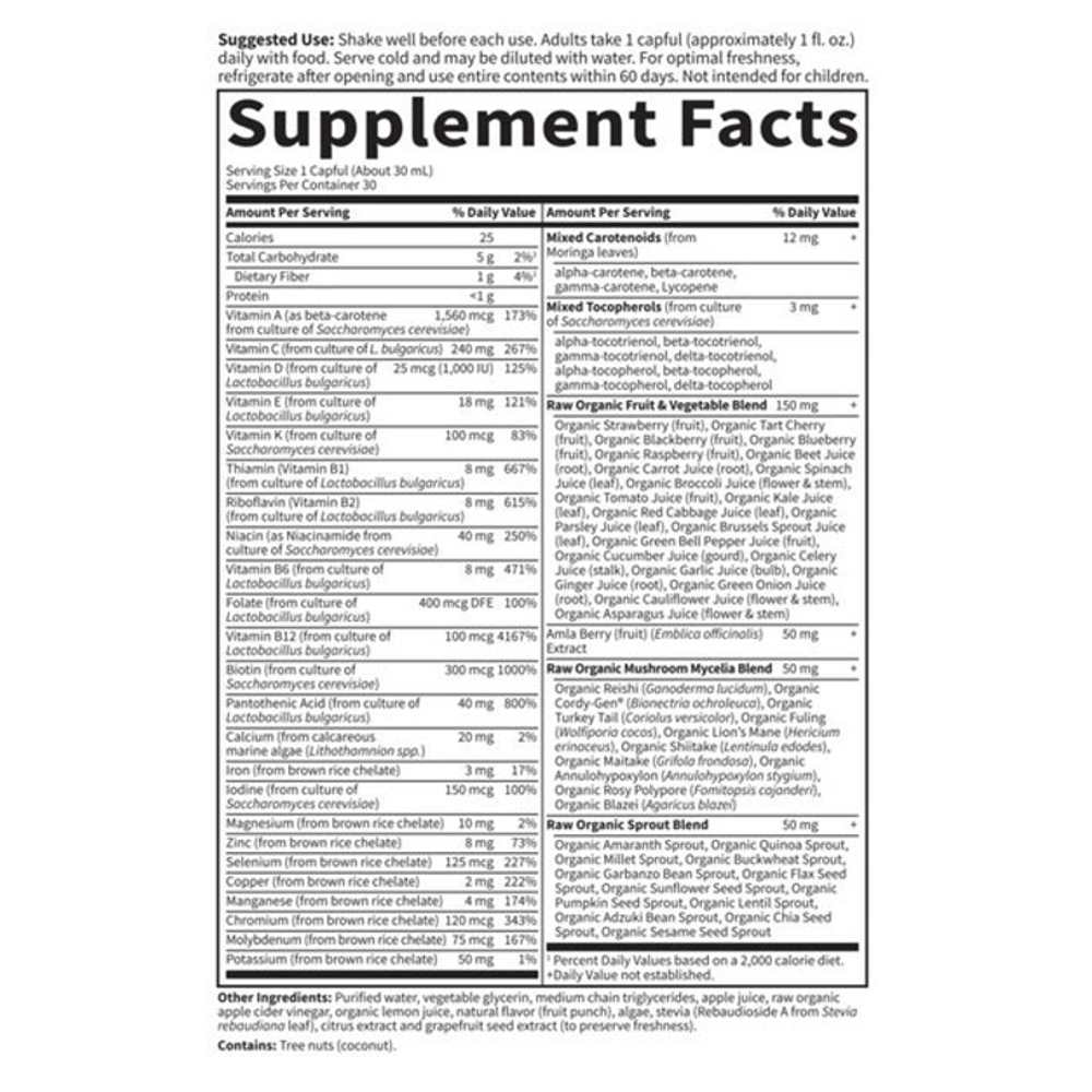 Garden of Life Vitamin Code Multivitamin Fruit Punch 30 Fl Oz (900ml) Liquid thumbnail 2