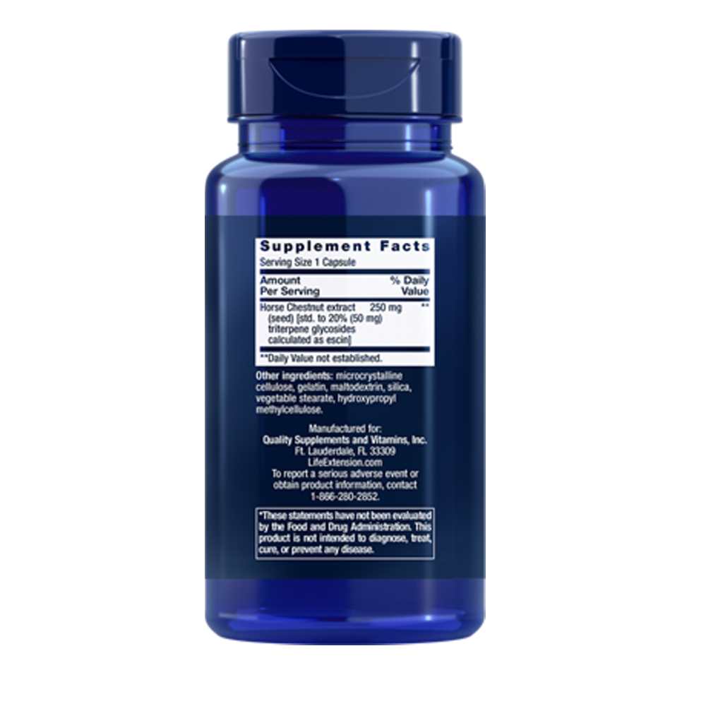 Life Extension Venotone Standardized Horse Chestnut 60 Capsules thumbnail 2