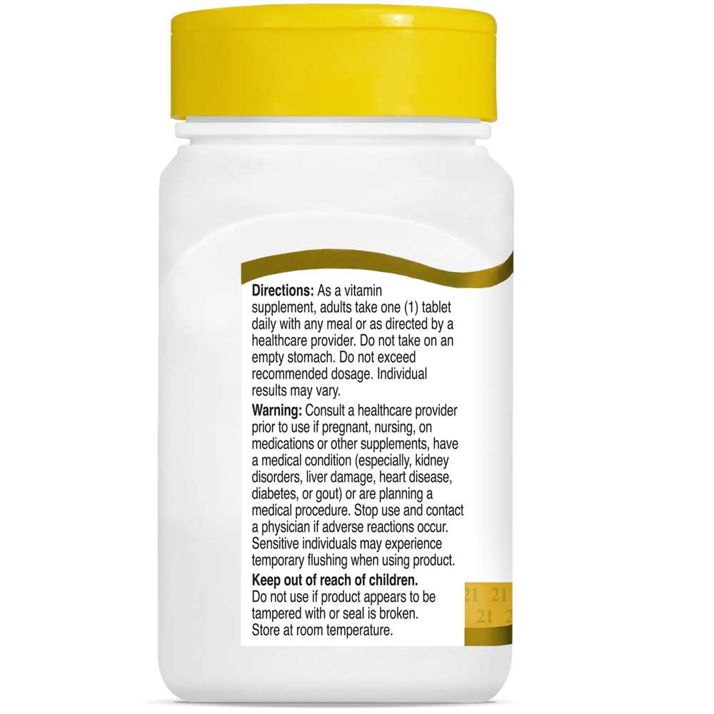 21st Century Niacin 500 Mg 100 Tabs thumbnail 2